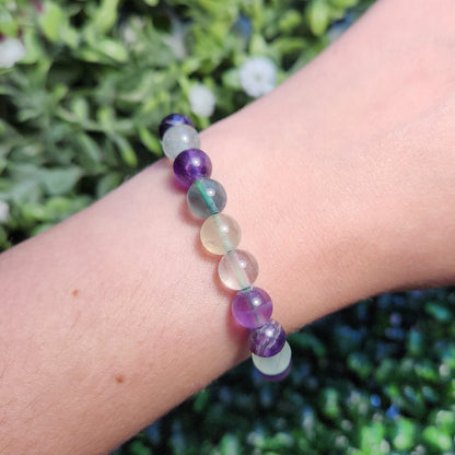 UV Reactive Rainbow Fluorite Bracelet