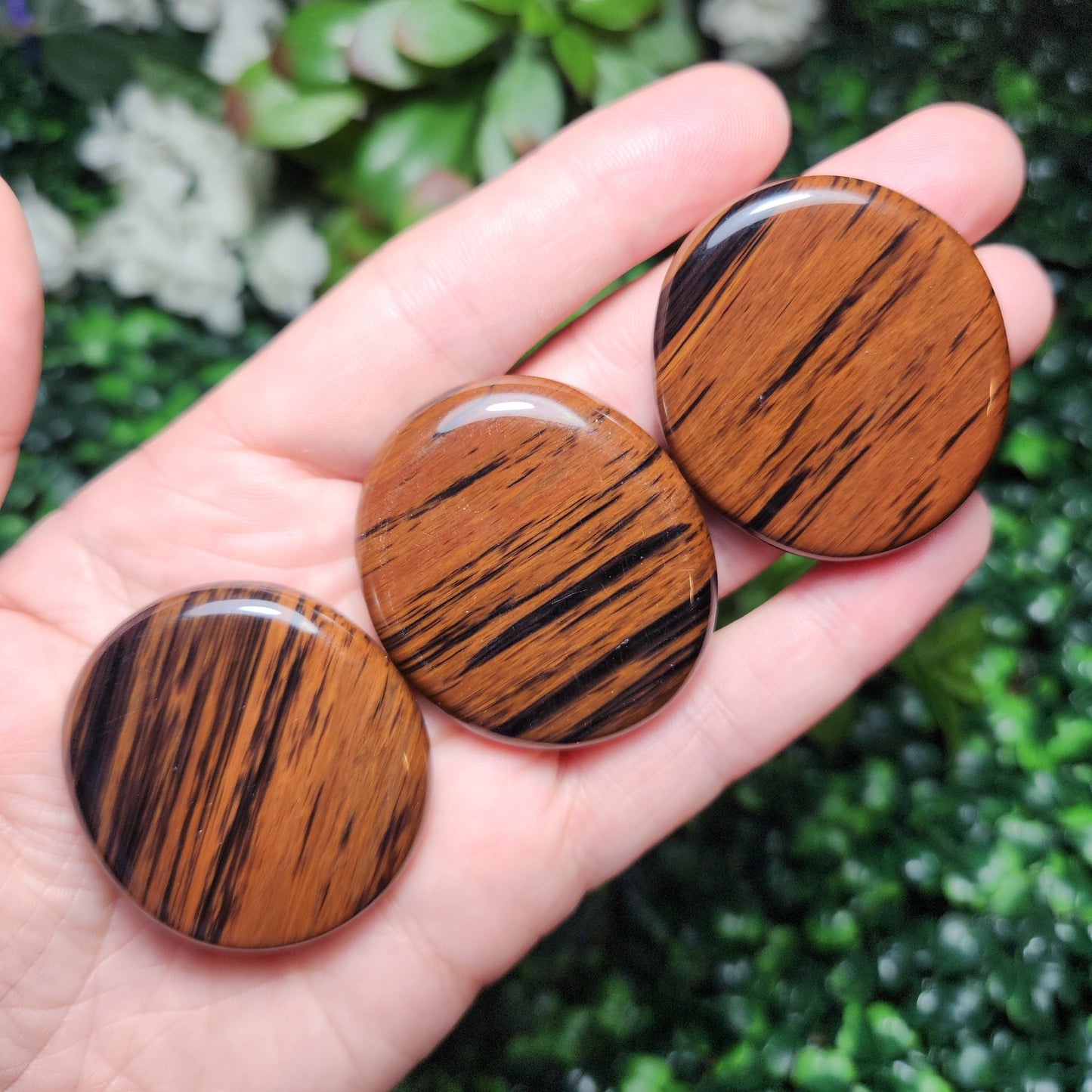 Mahogany Obsidian Palm Stone