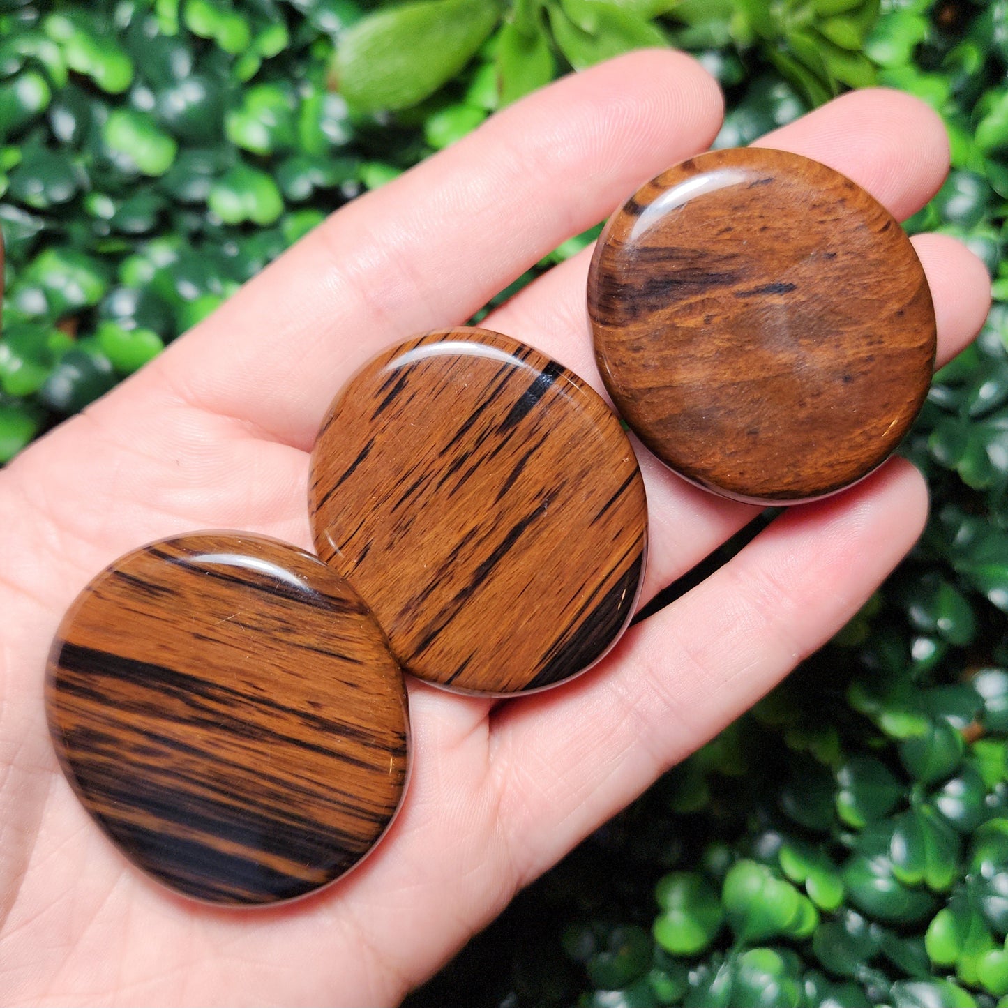 Mahogany Obsidian Palm Stone