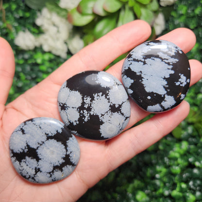 Snowflake Obsidian Palm Stone