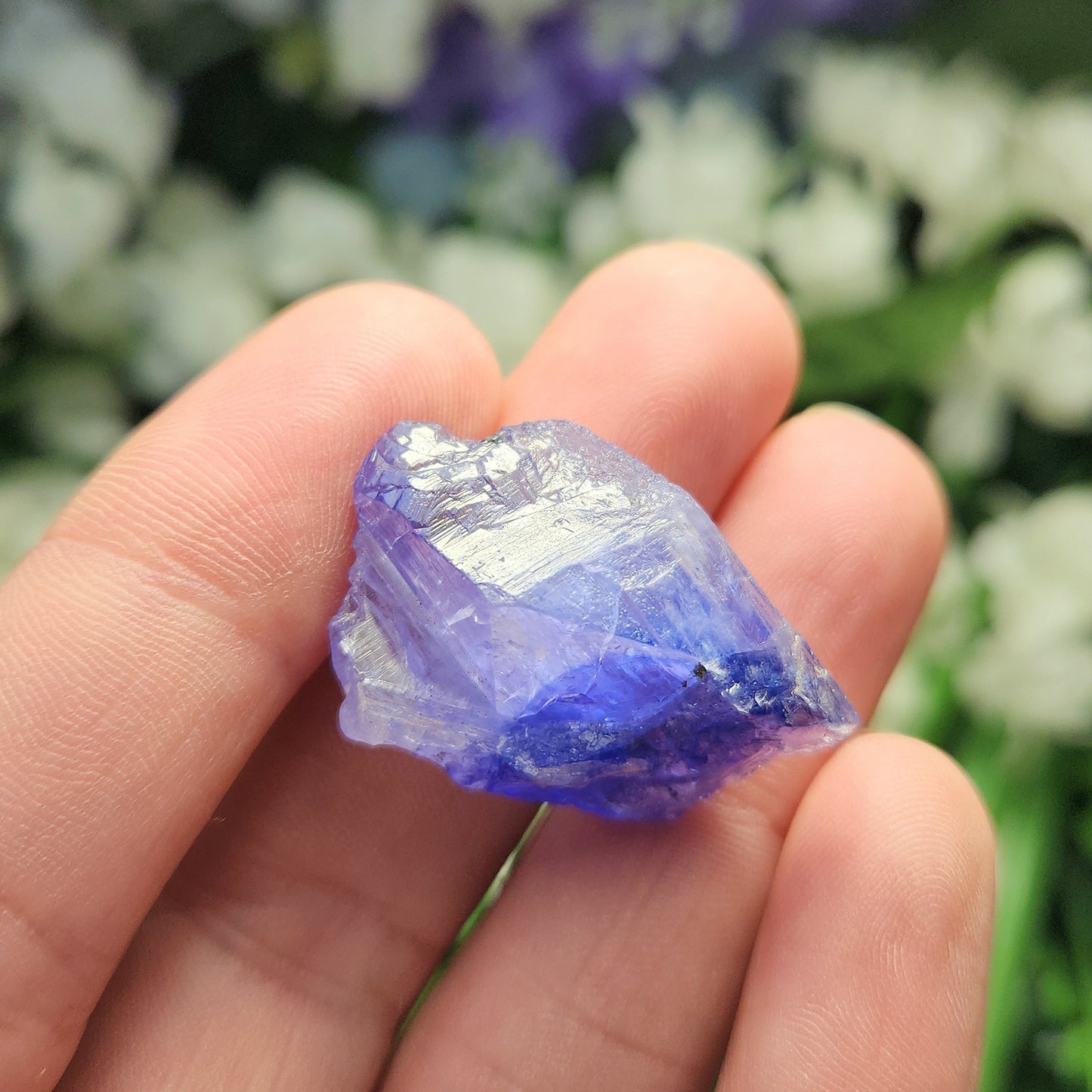 Tanzanite Crystal 7.65g, Etched Bicolor Tanzanite Gemstone, Tanzanite Crystal, Blue Purple Terminated Tanzanite
