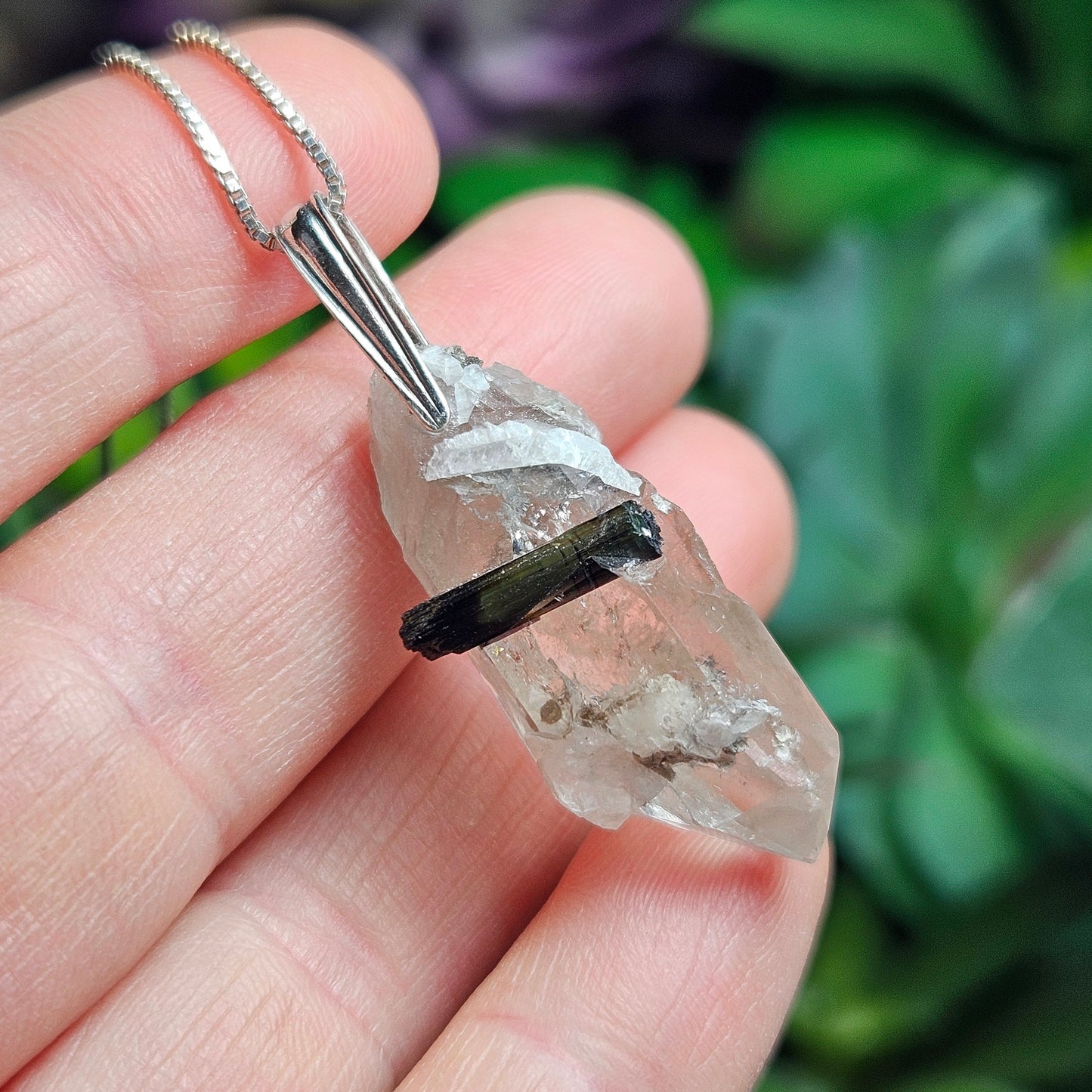 Tourmaline & Quartz Pendant
