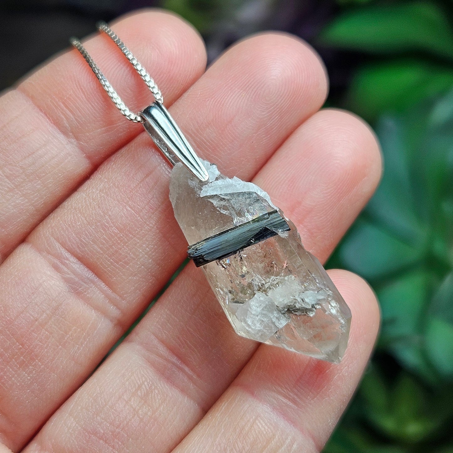Tourmaline & Quartz Pendant