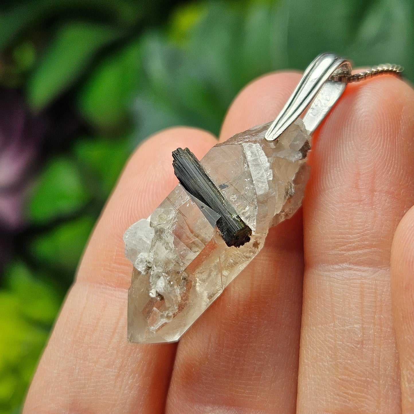 Tourmaline & Quartz Pendant