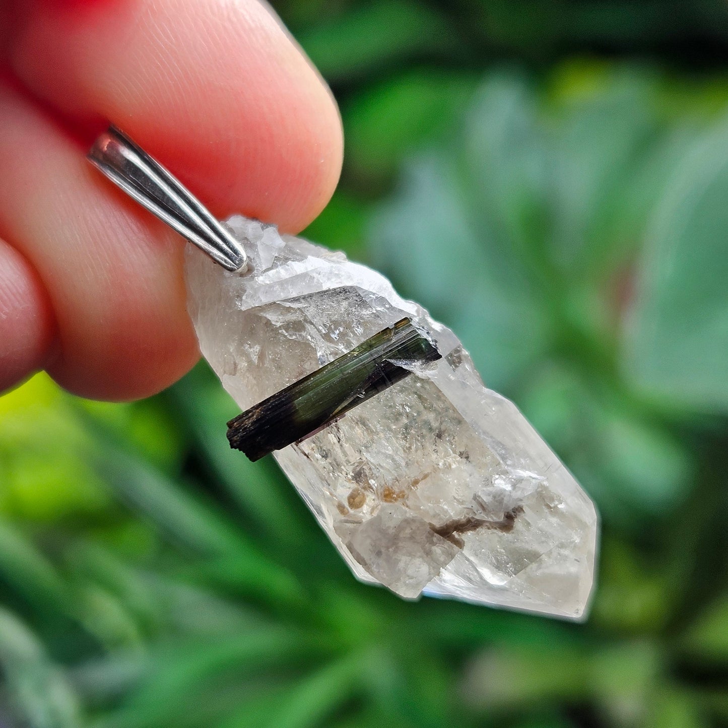 Tourmaline & Quartz Pendant