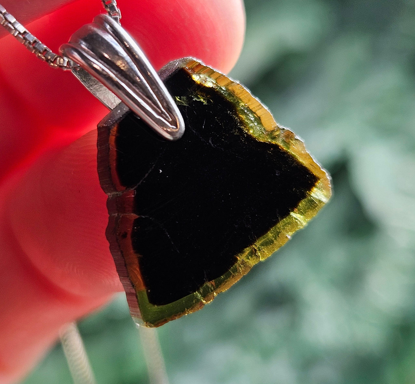 Bi Color Tourmaline Pendant