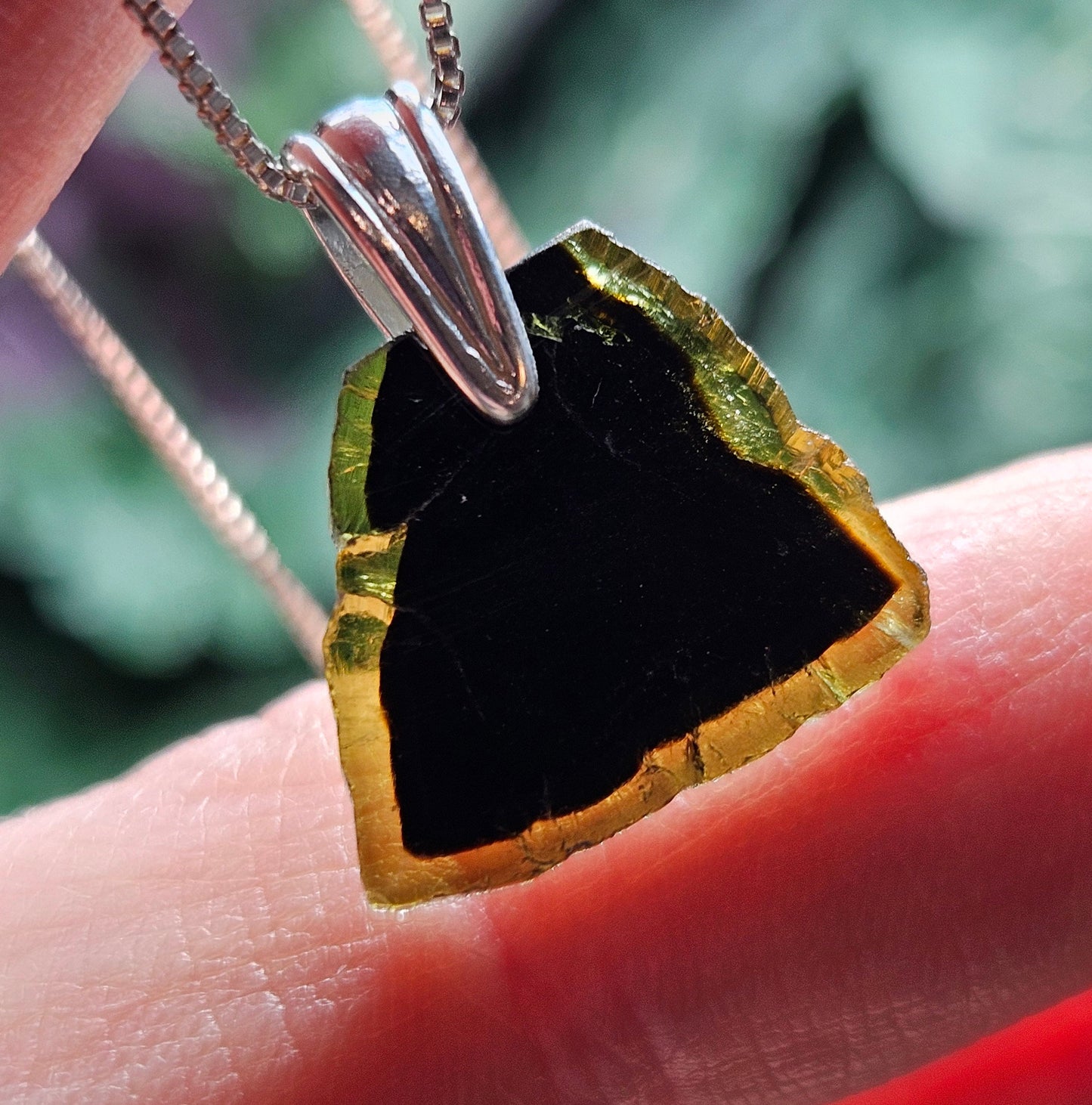 Bi Color Tourmaline Pendant