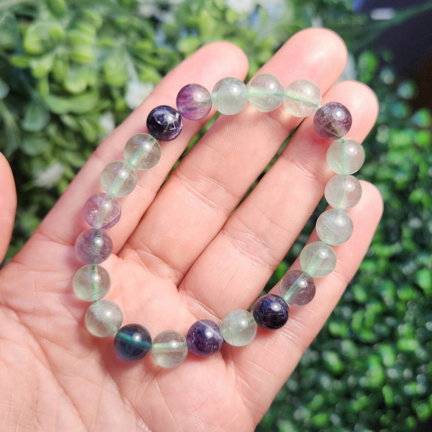 UV Reactive Rainbow Fluorite Bracelet