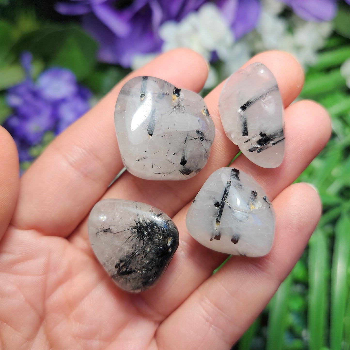 Black Tourmaline in Quartz
