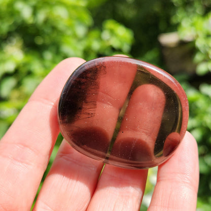 Black Obsidian Palm Stone