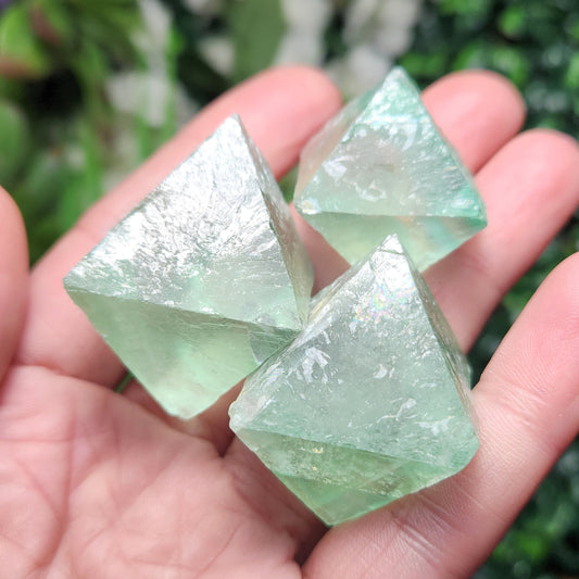 Green Fluorite Octahedron