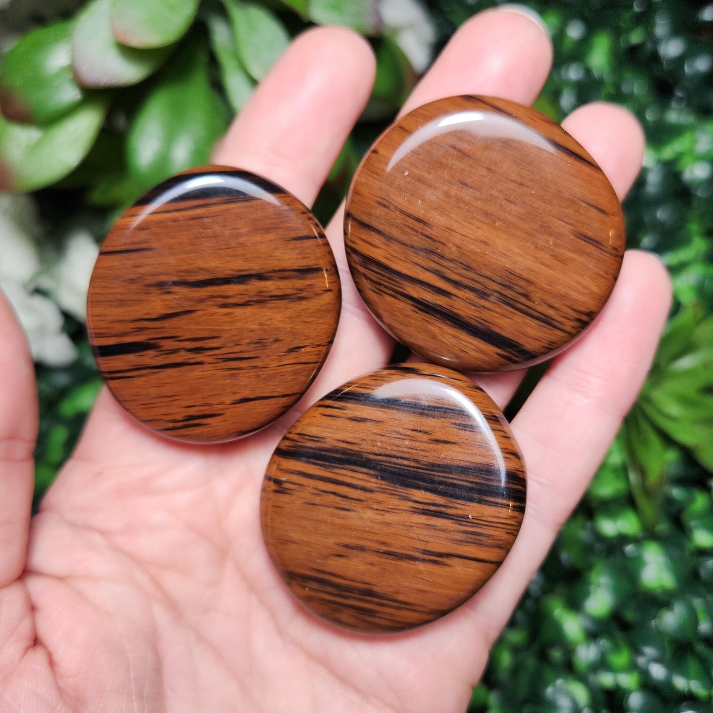 Mahogany Obsidian Palm Stone