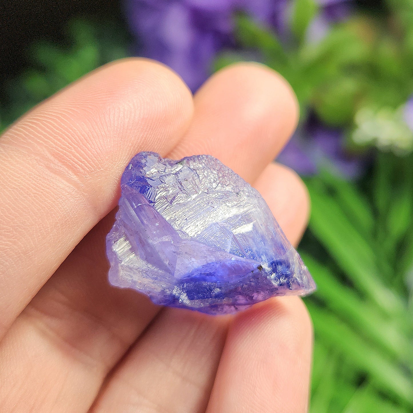 Tanzanite Crystal 7.65g, Etched Bicolor Tanzanite Gemstone, Tanzanite Crystal, Blue Purple Terminated Tanzanite