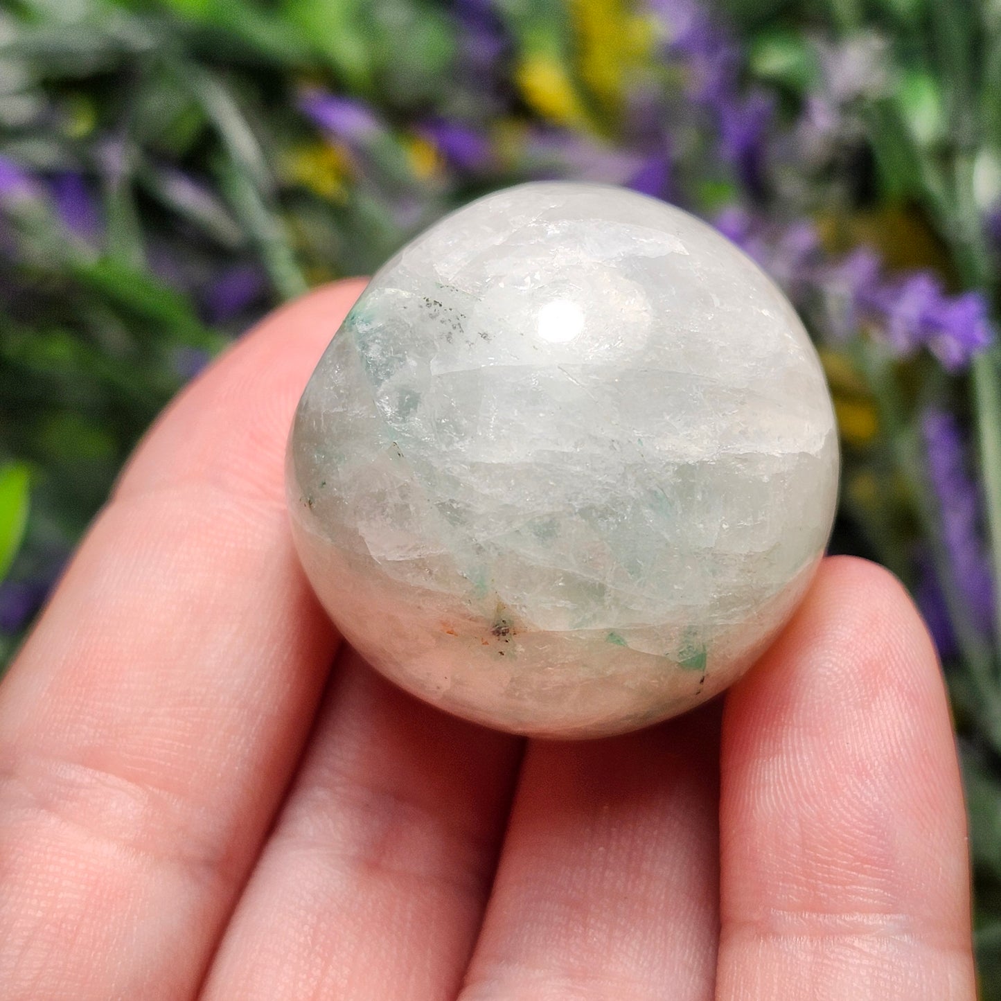 Chrysocolla in Quartz Sphere