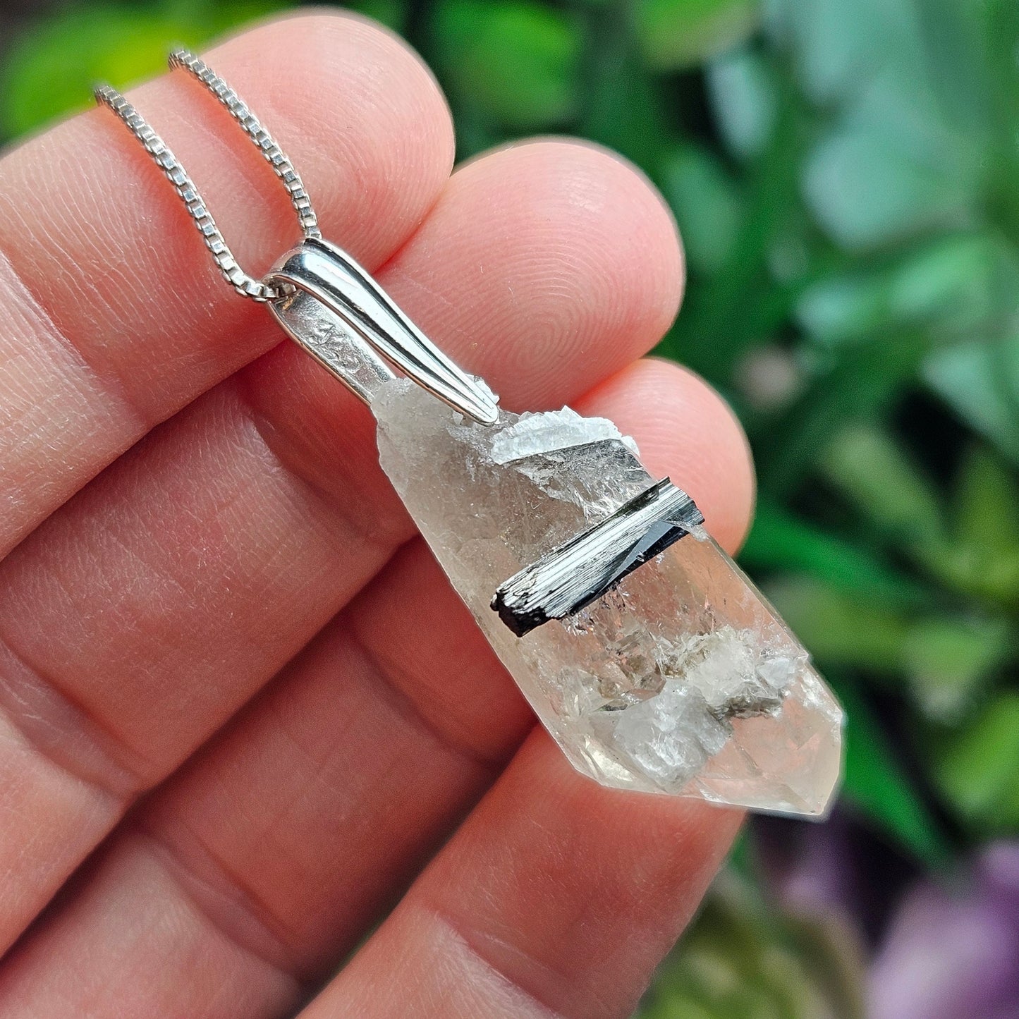 Tourmaline & Quartz Pendant