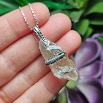Tourmaline & Quartz Pendant