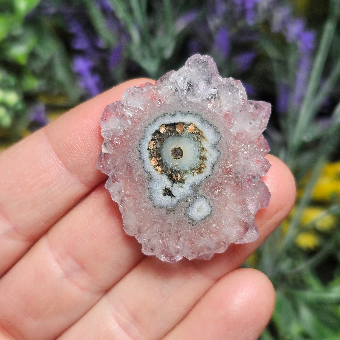 Quartz Stalactite:  Stalactite Slice Crystal