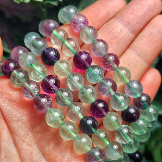 UV Reactive Rainbow Fluorite Bracelet