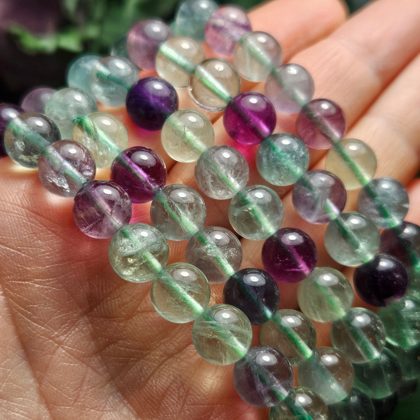 UV Reactive Rainbow Fluorite Bracelet