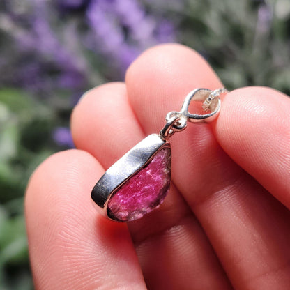 Pink Tourmaline Sterling Silver Pendant
