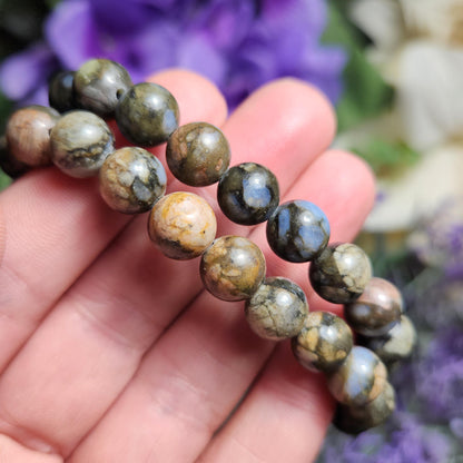 Que Sera Stone Bracelet / Glaucophane Bracelet / Que Sera / Que Sera Stone Jewelry / Beaded Bracelets / Glaucophane Beads / Que Sera Sera