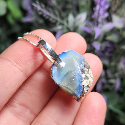 Blue Ghost Opal Pendant