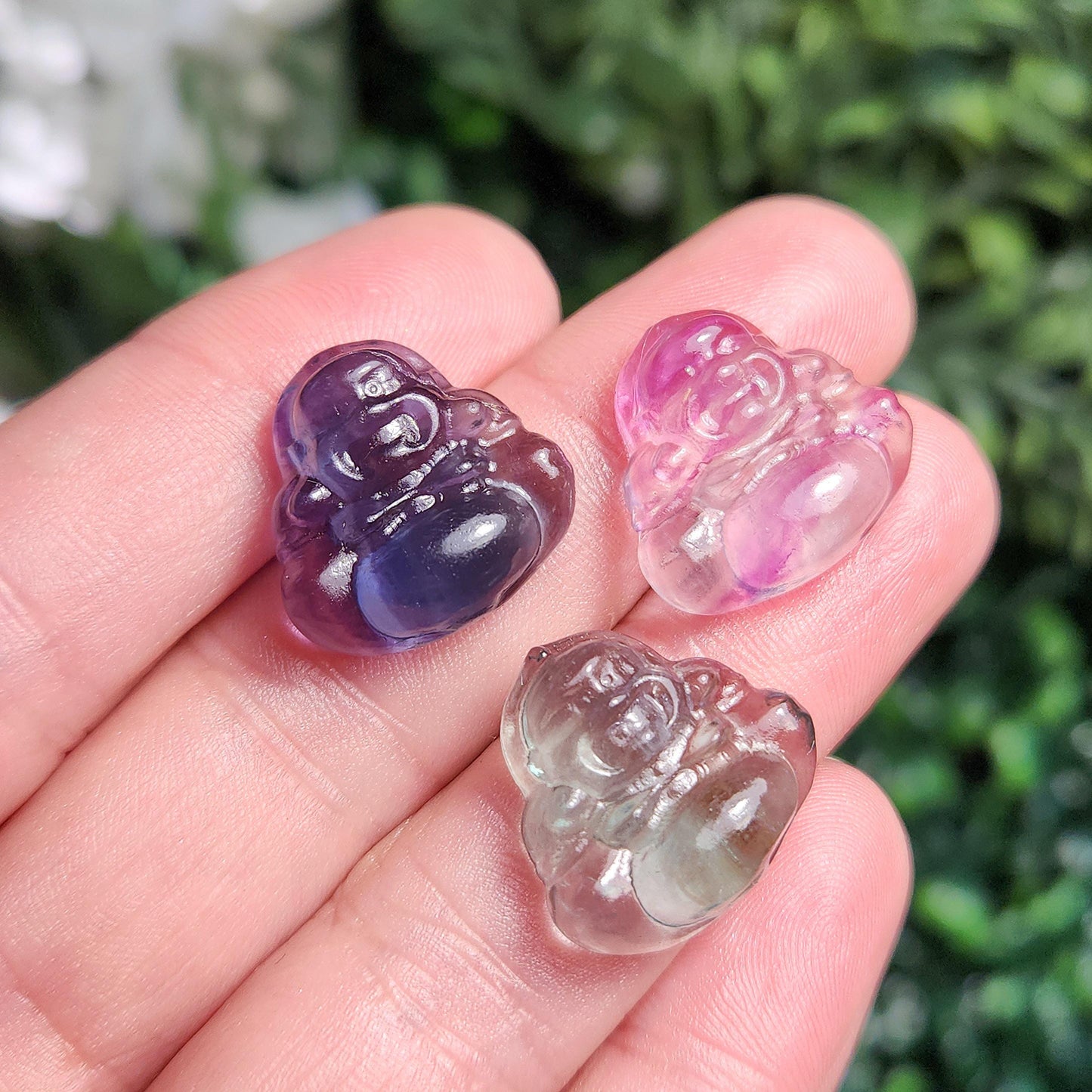 Fluorite Buddha Carving