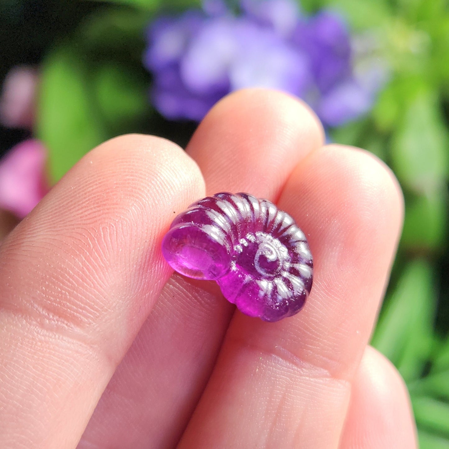 Rainbow Fluorite Spiral Seashell