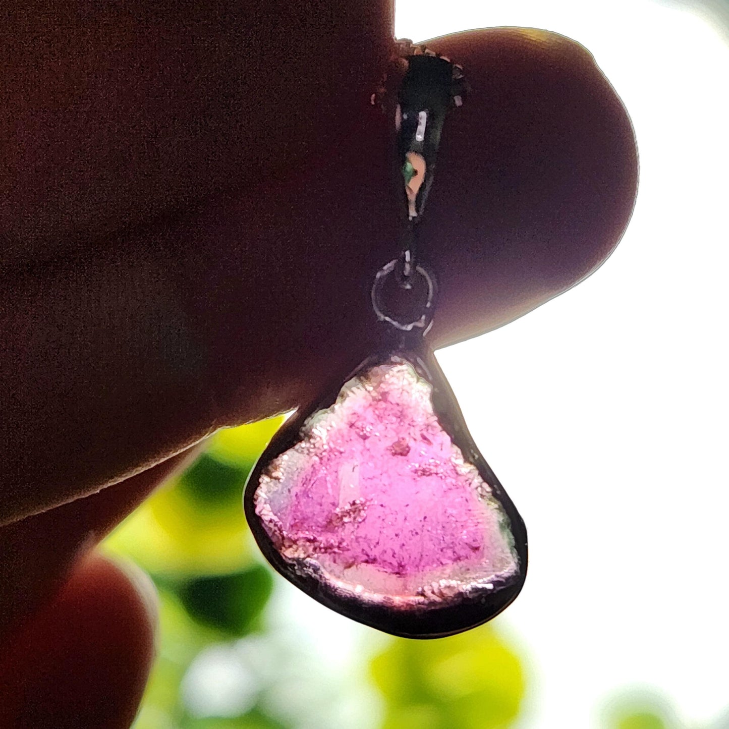 Pink Tourmaline Sterling Silver Pendant