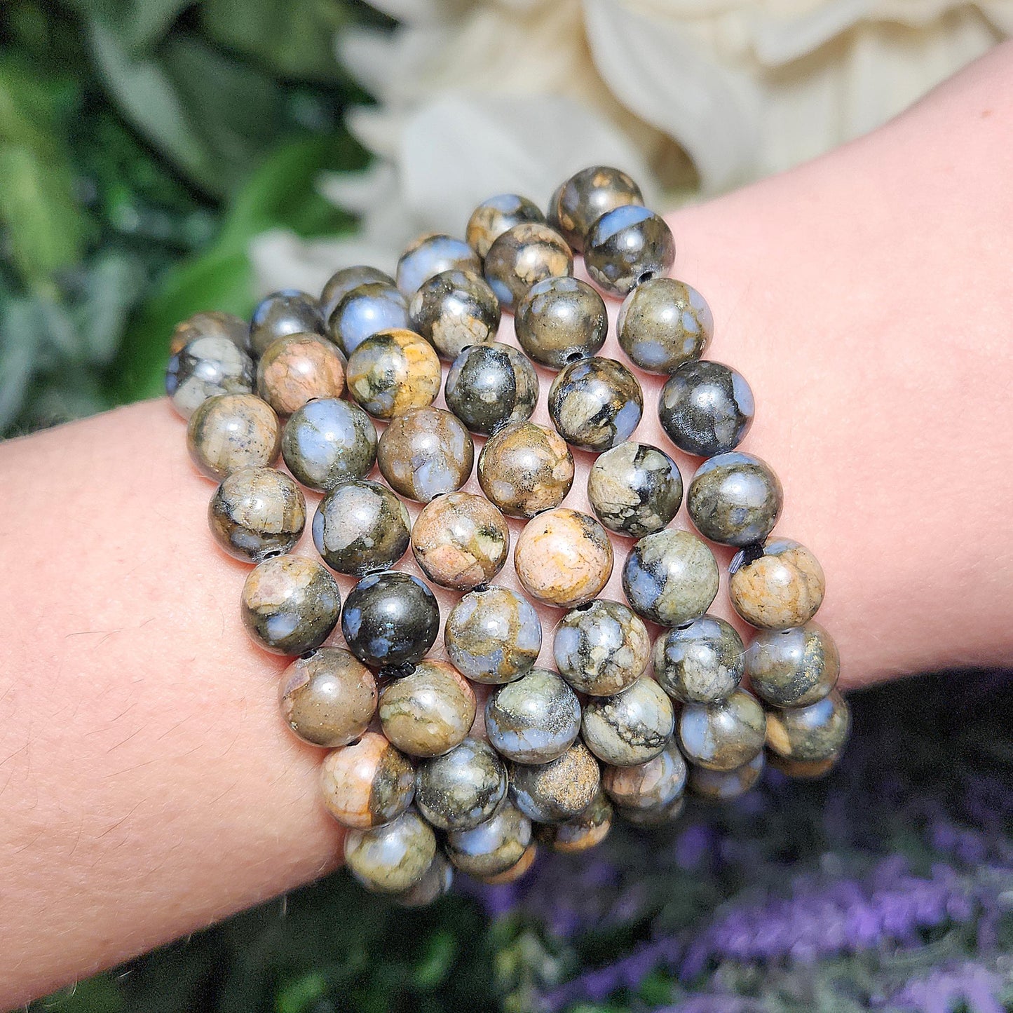 Que Sera Stone Bracelet / Glaucophane Bracelet / Que Sera / Que Sera Stone Jewelry / Beaded Bracelets / Glaucophane Beads / Que Sera Sera