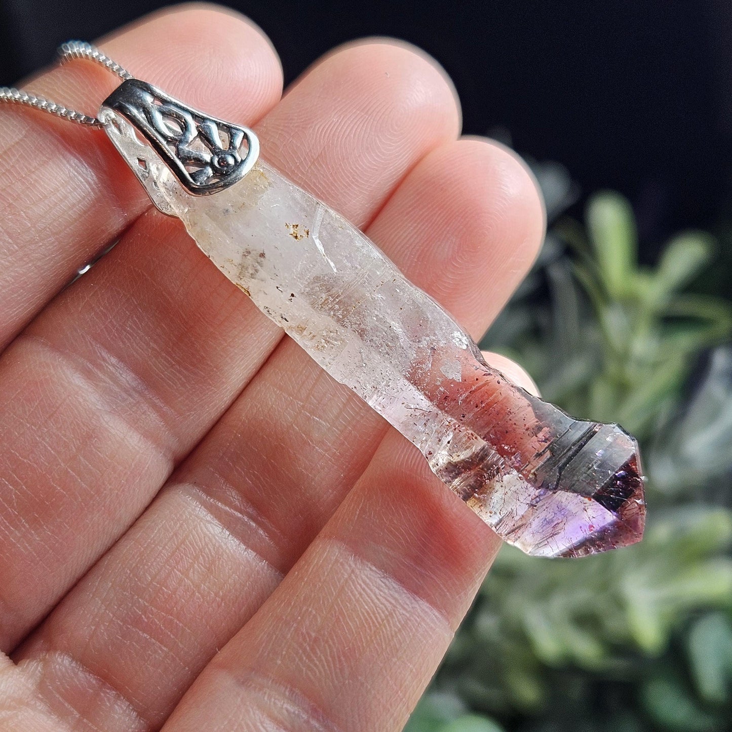 Scepter Lepidocrocite Amethyst Pendant