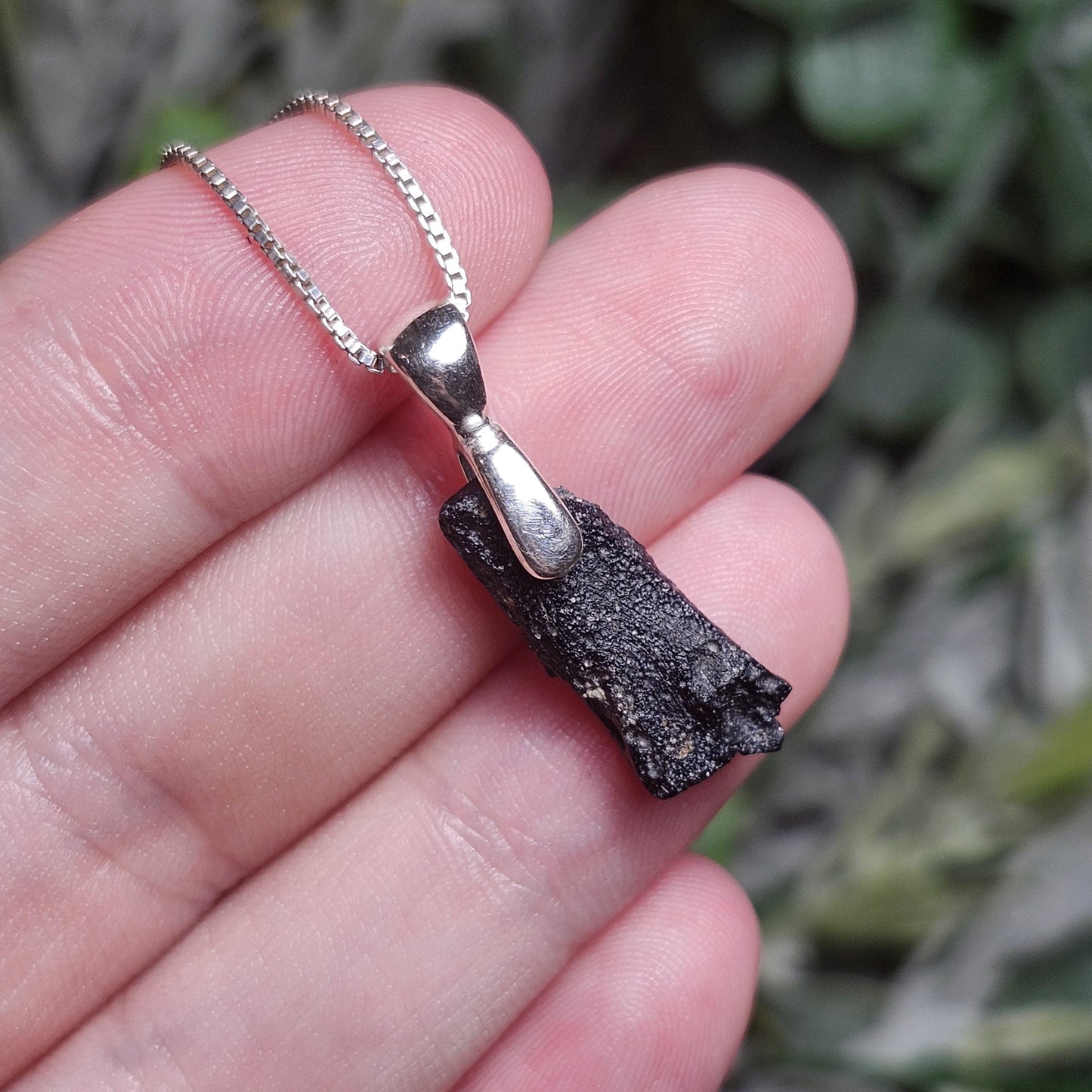 Irgizite Meteorite Pendant, Irgizite Tektite Necklace