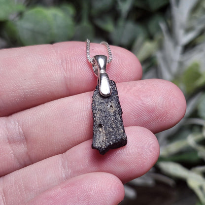 Irgizite Meteorite Pendant, Irgizite Tektite Necklace