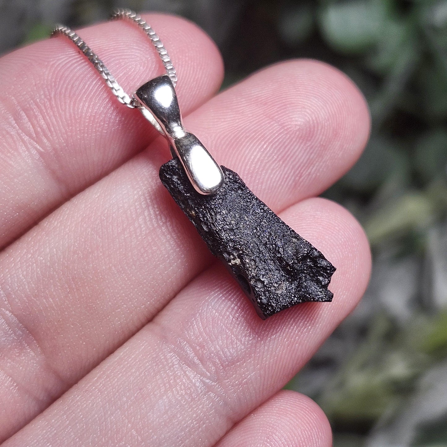 Irgizite Meteorite Pendant, Irgizite Tektite Necklace
