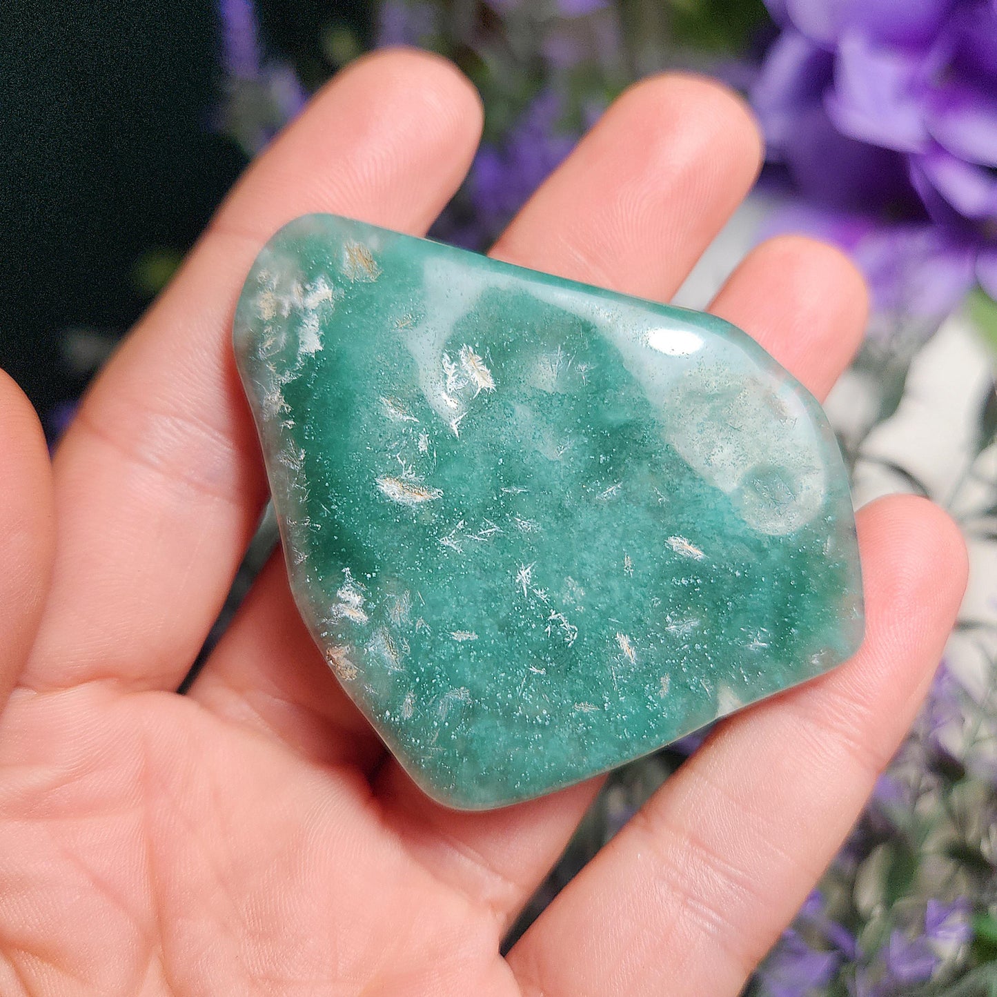 Chrome Chalcedony Polished Slice