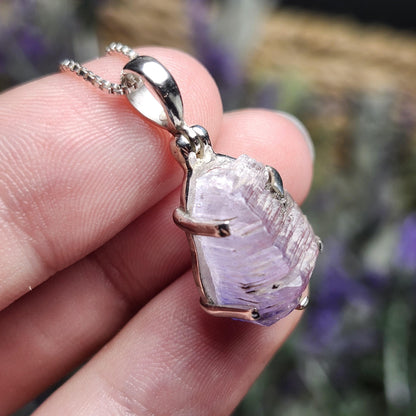 Tanzanite Pendant, Sterling Silver Terminated Tanzanite Necklace