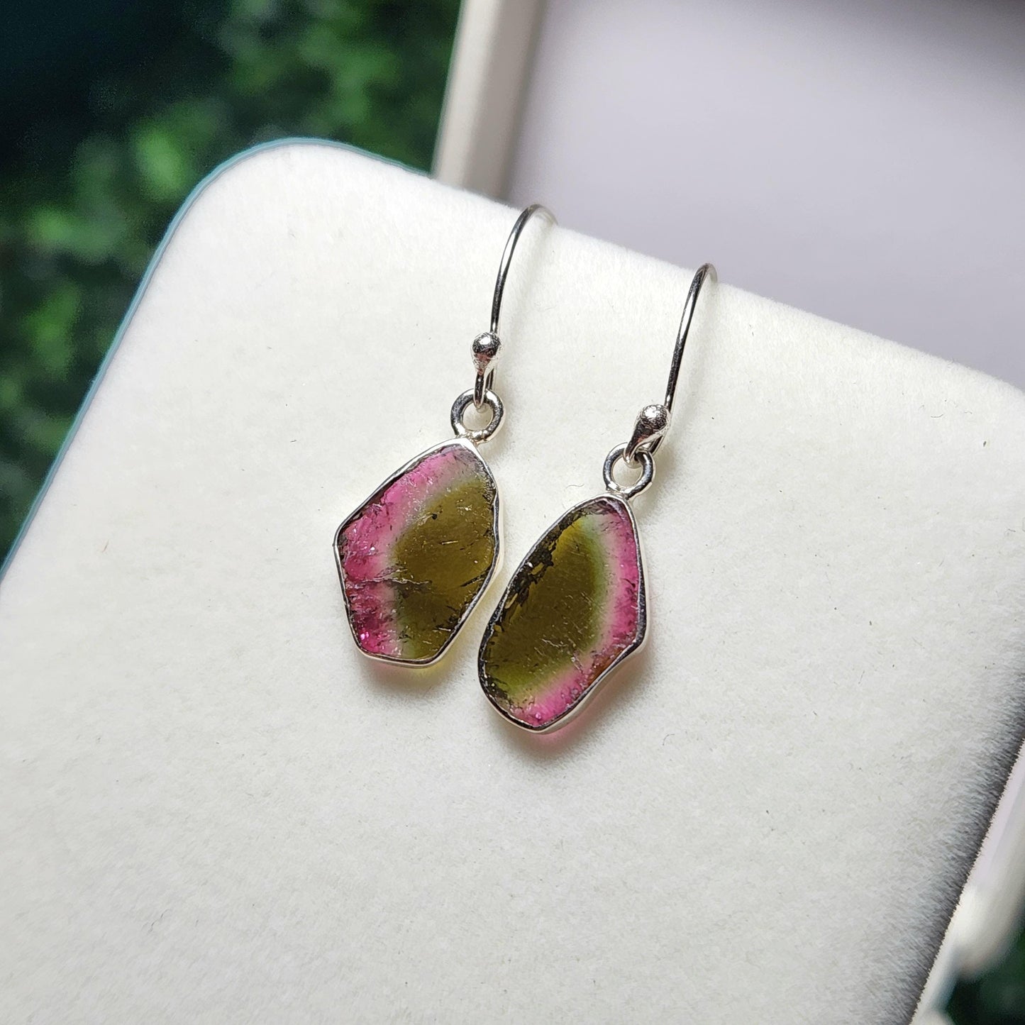 Watermelon Tourmaline Earrings