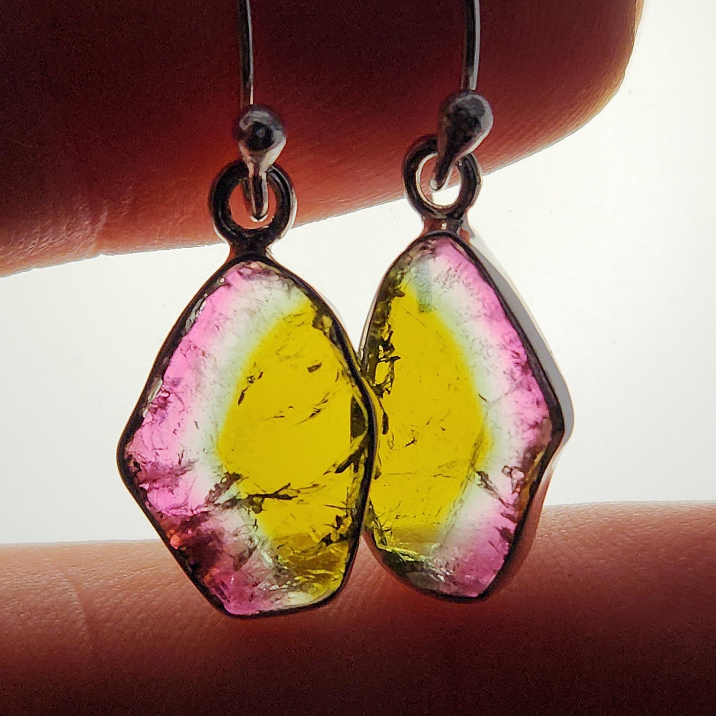 Watermelon Tourmaline Earrings