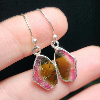 Watermelon Tourmaline Earrings