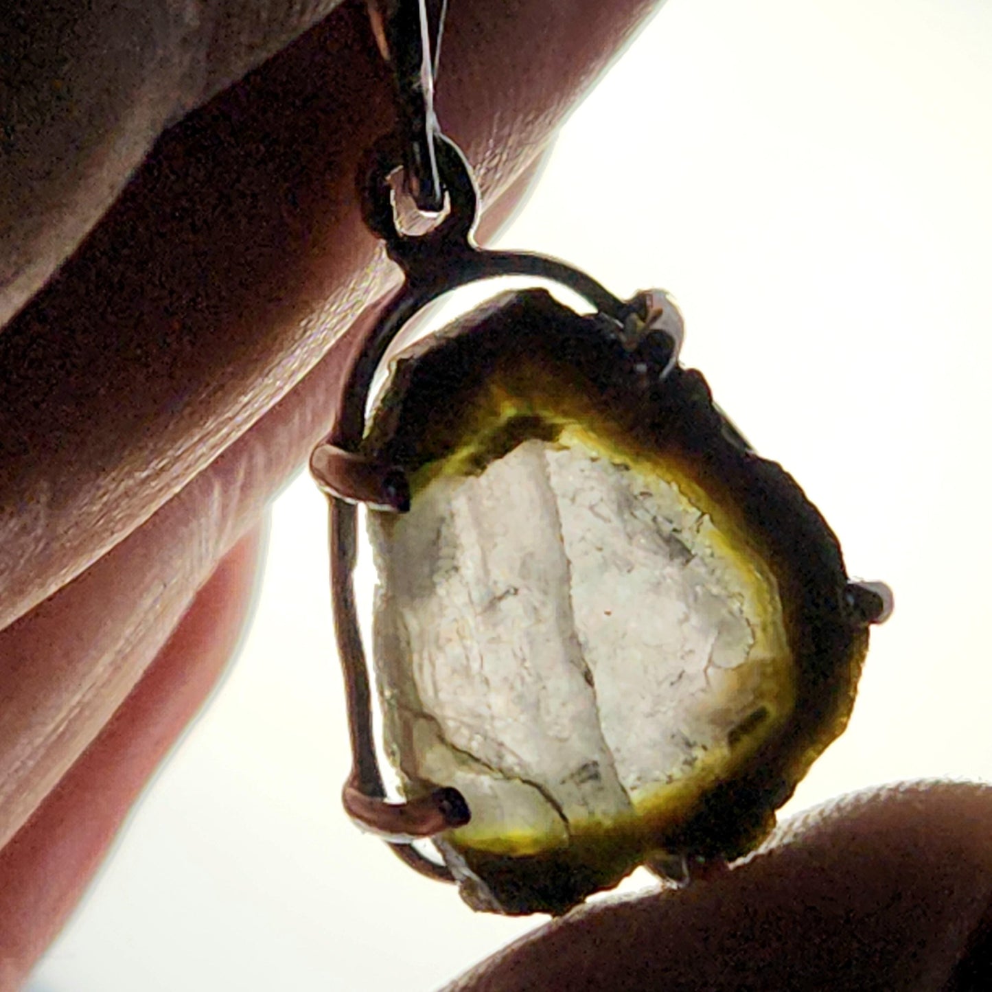Tourmaline Slice Jewelry Set