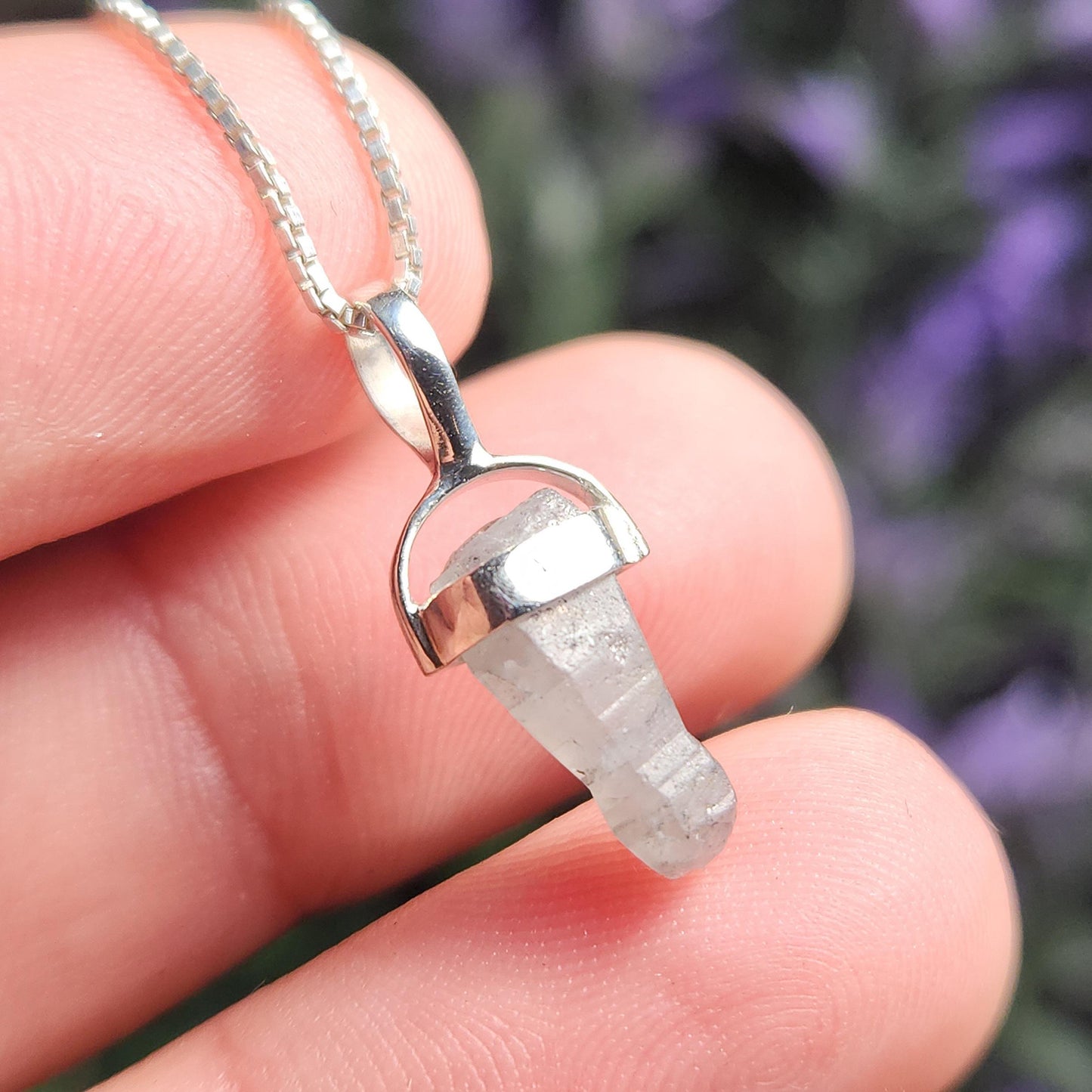 Sri Lankan Terminated Sapphire Pendant, Old Stock Crystal