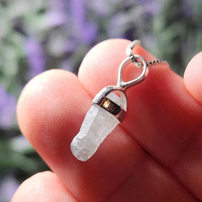 Sri Lankan Terminated Sapphire Pendant, Old Stock Crystal
