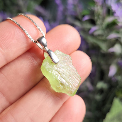 Etched Peridot Pendant