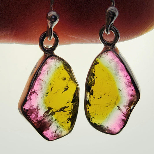 Watermelon Tourmaline Earrings