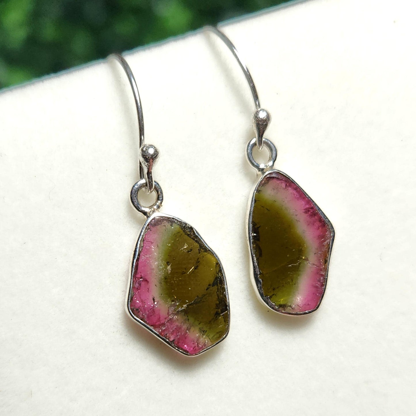 Watermelon Tourmaline Earrings