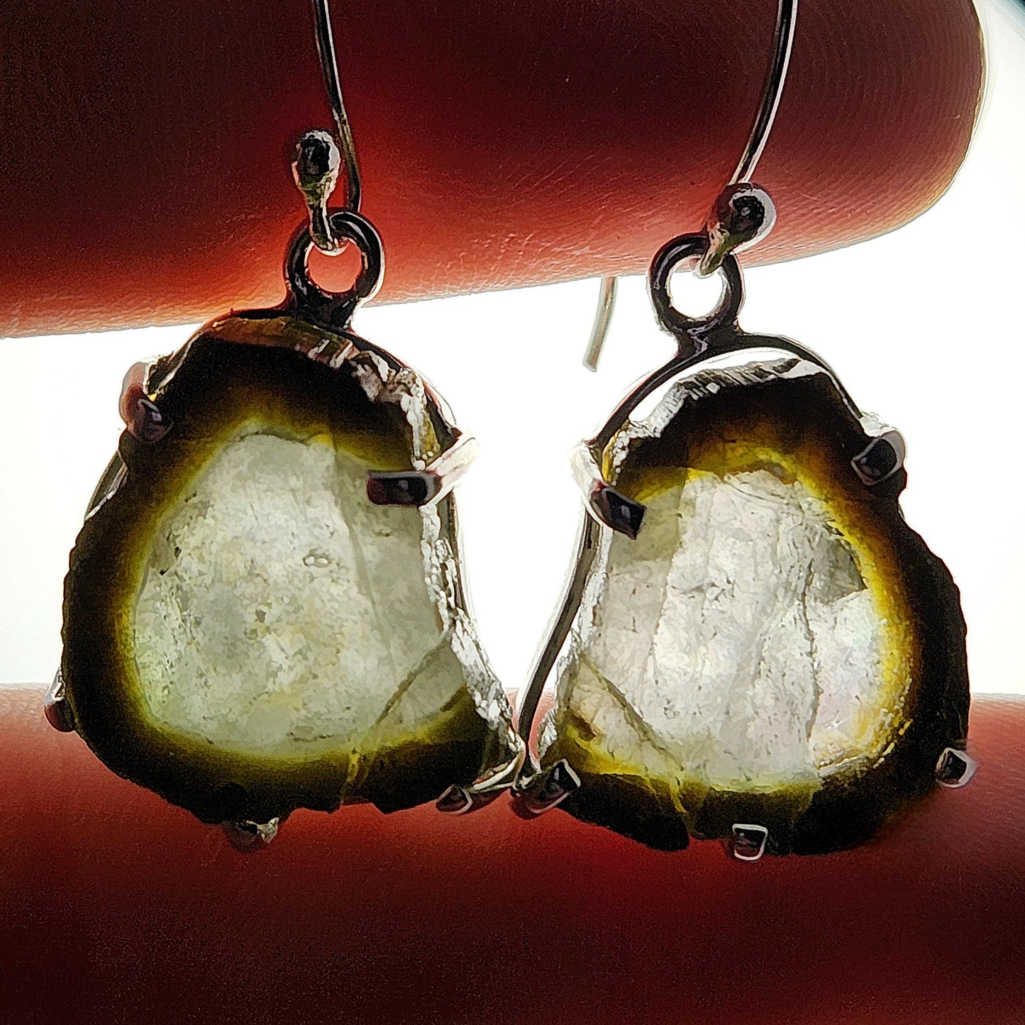Tourmaline Slice Jewelry Set