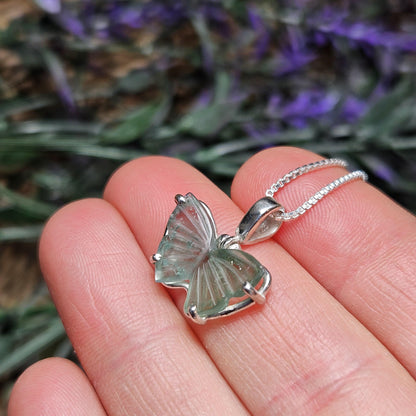 Blue Tourmaline Butterfly Pendant