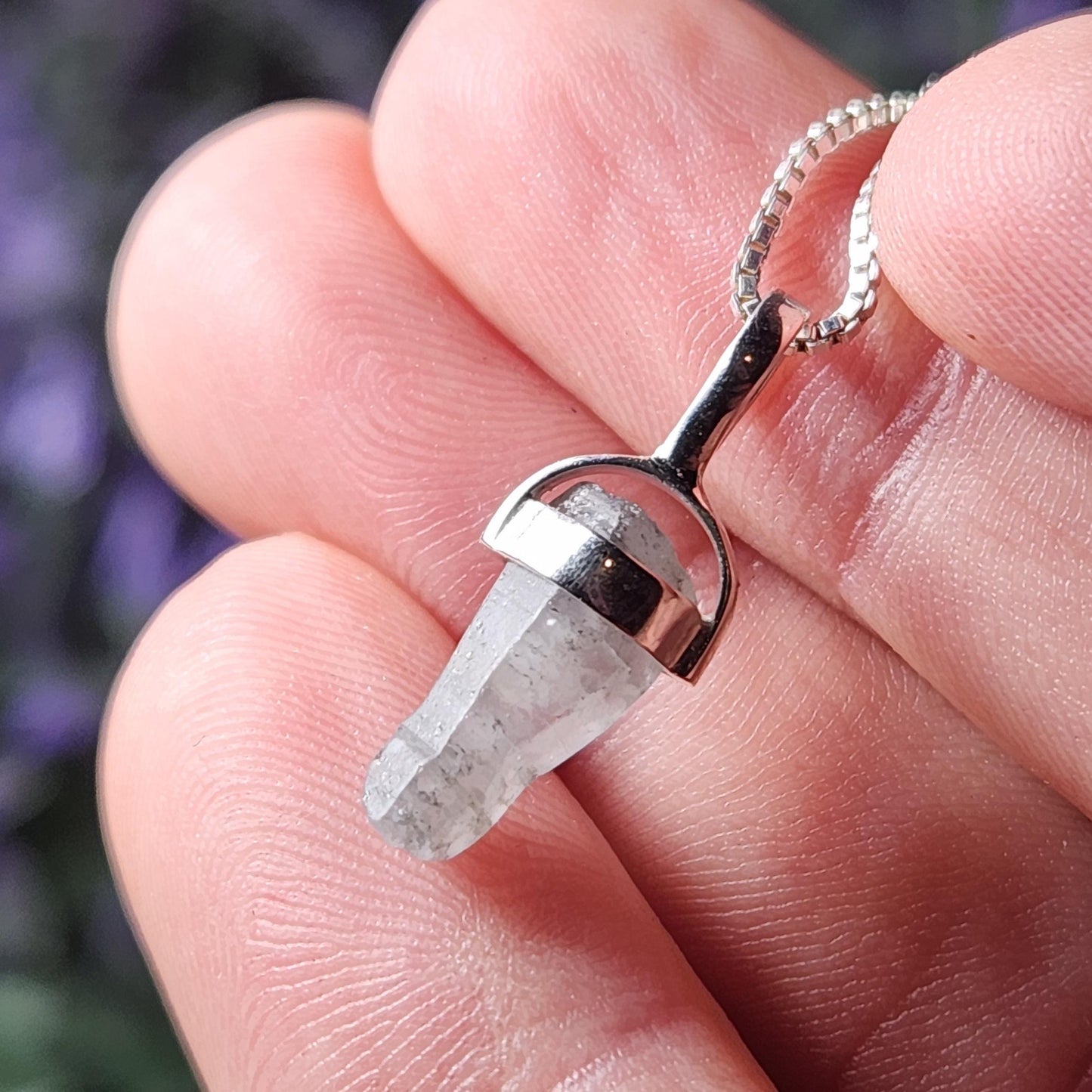 Sri Lankan Terminated Sapphire Pendant, Old Stock Crystal