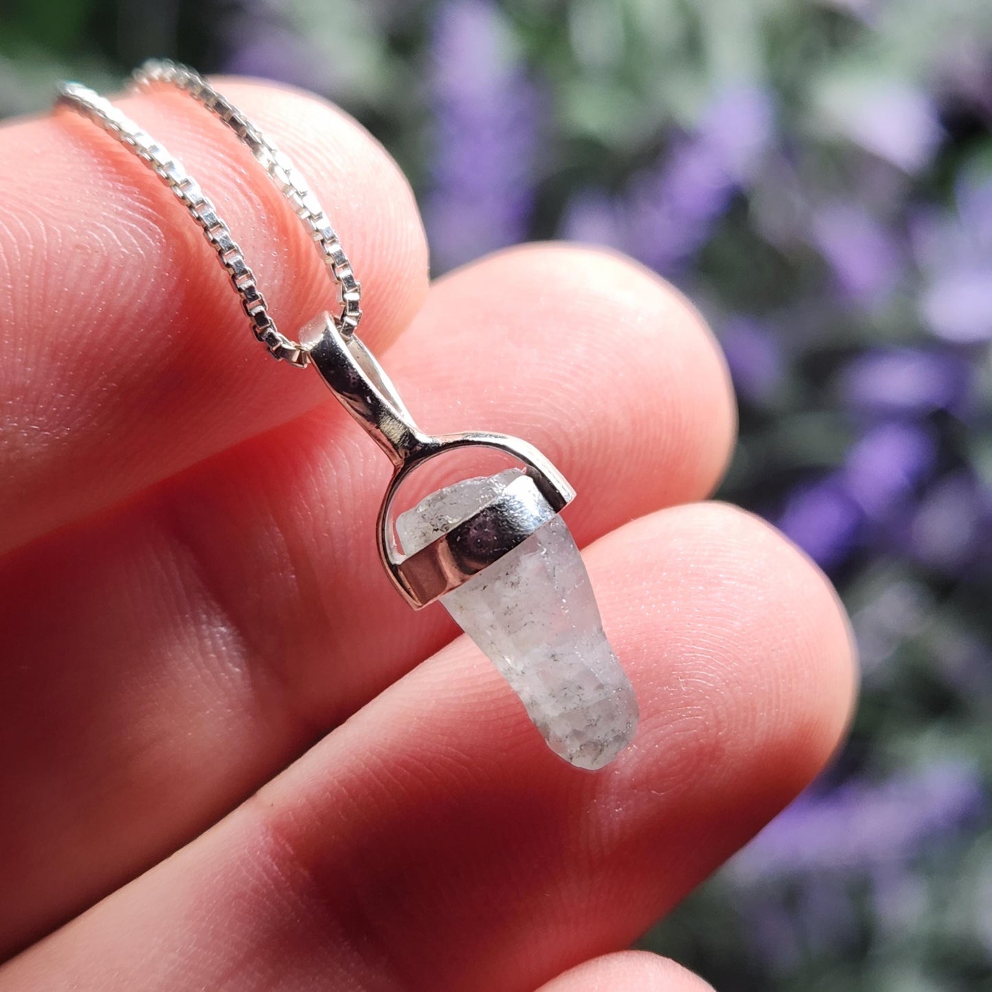 Sri Lankan Terminated Sapphire Pendant, Old Stock Crystal