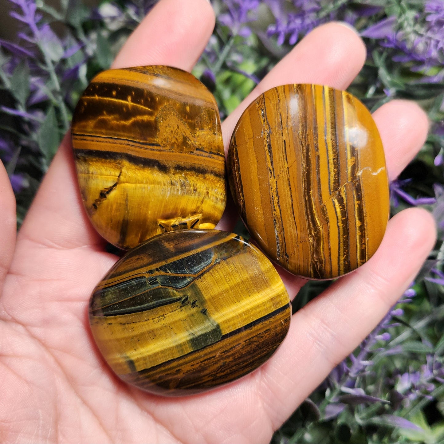 Tiger Iron Palm Stone Crystal (1.25"+), Tigers Eye Polished Specimen
